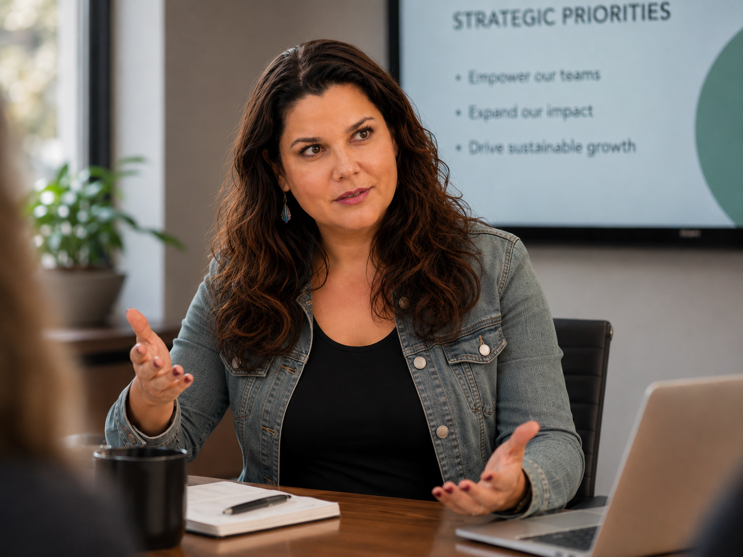 Jeanna running an AI workshop